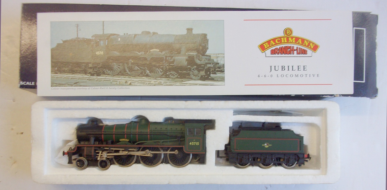 Bachmann 00 loco Jubilee Class "45715 Invisible". New, unused.  Boxed.  ( 2 x images to view)