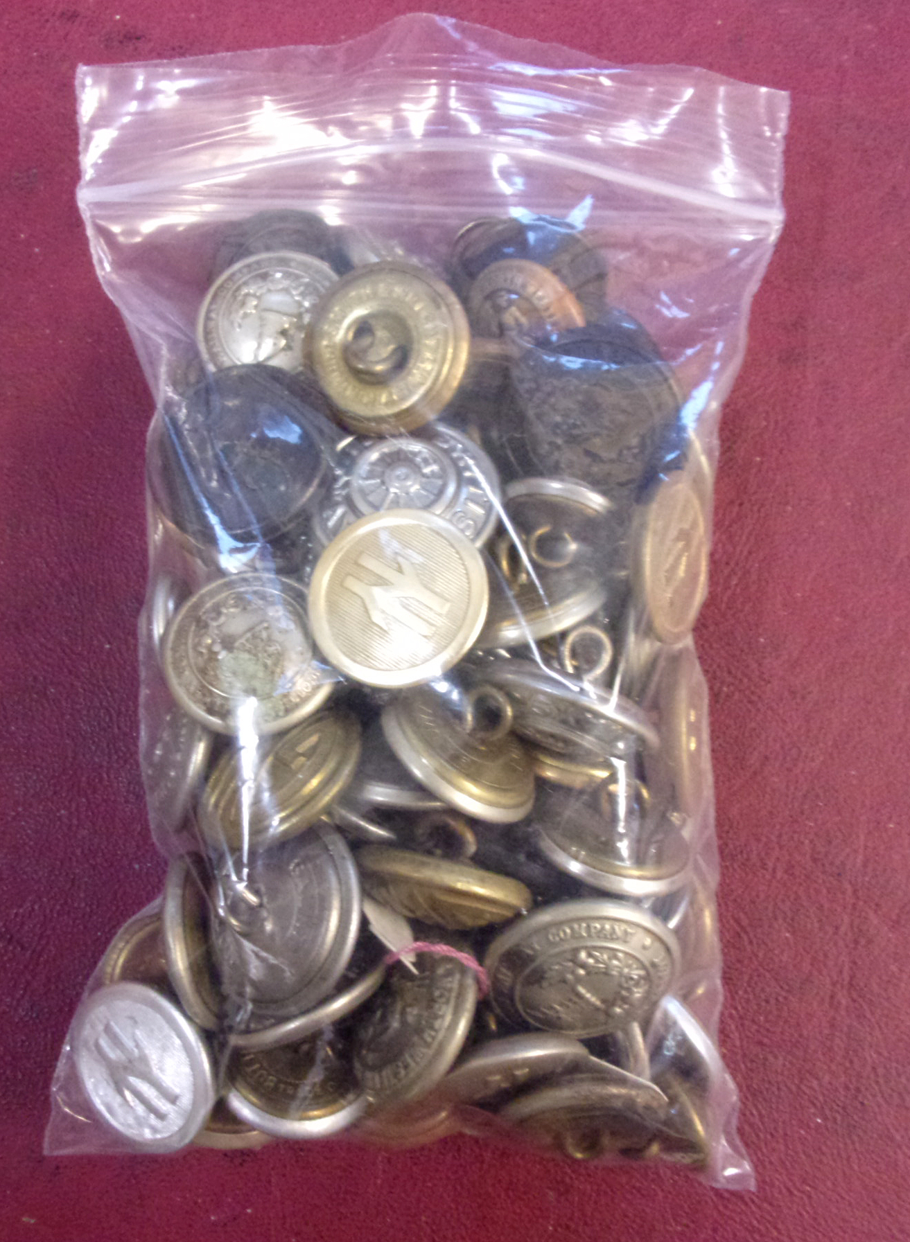 Bag of assorted Railway Buttons.