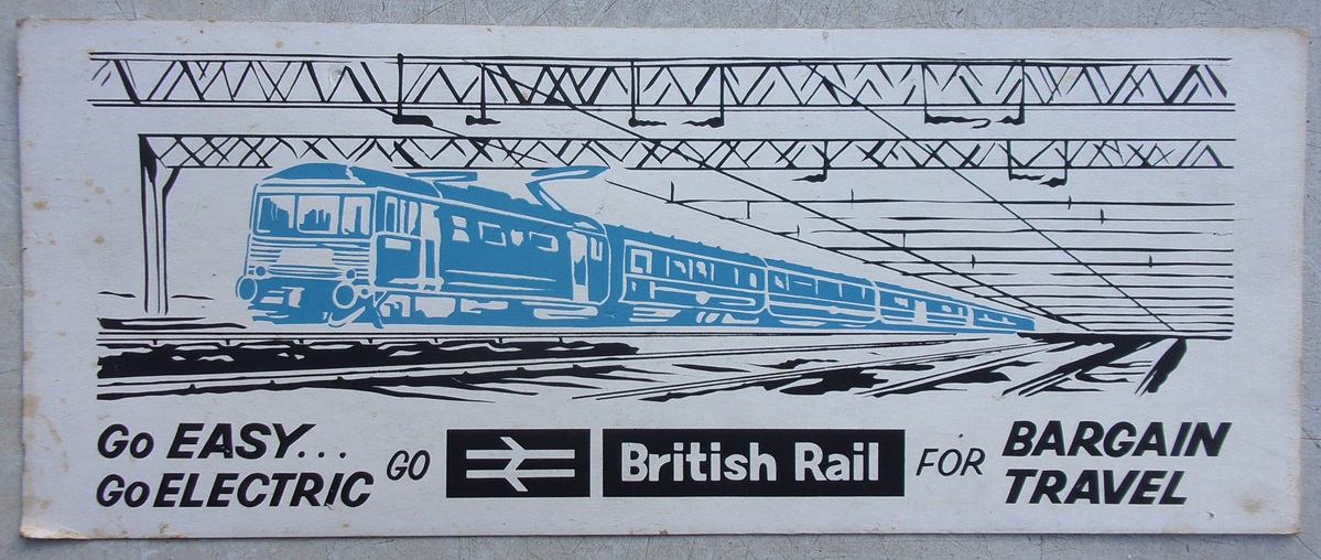 Carriage Print - British Rail Bargain Travel 25" x 10".  Little foxing to edges, rare.  Unframed on card.