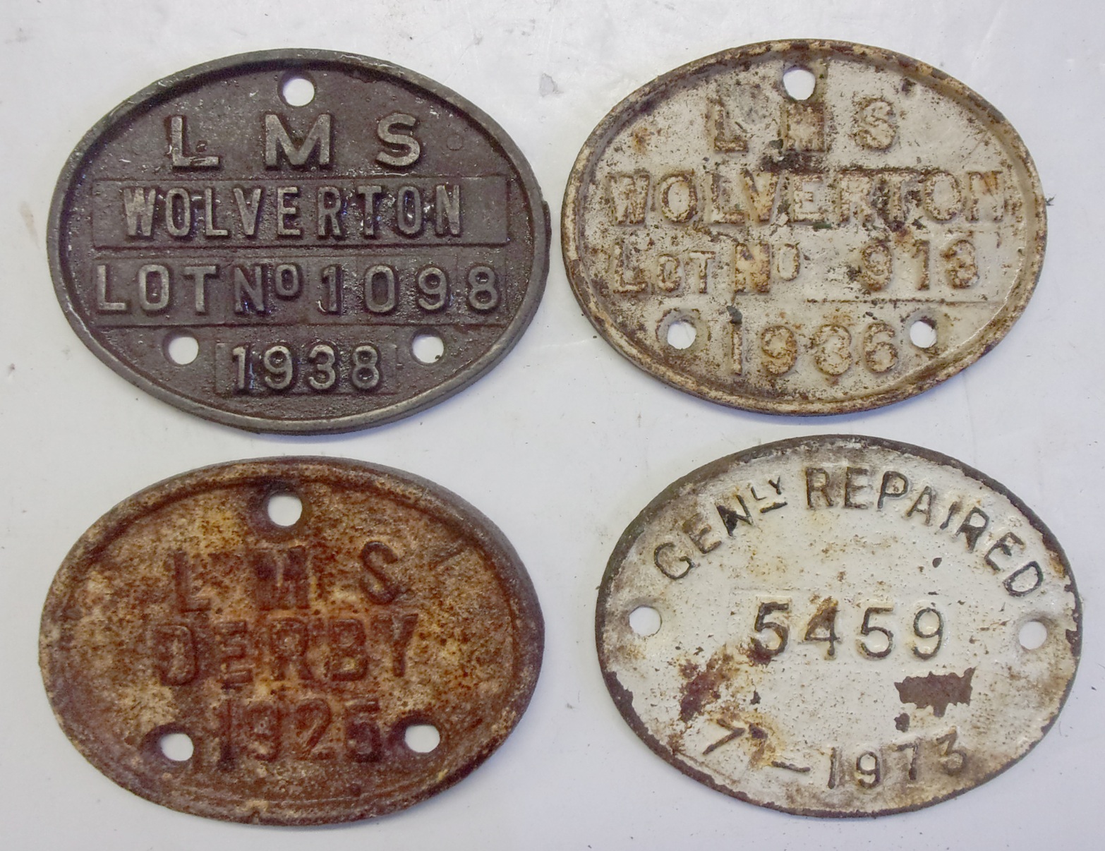 4 x General Wagon Repair Plates, cast iron .