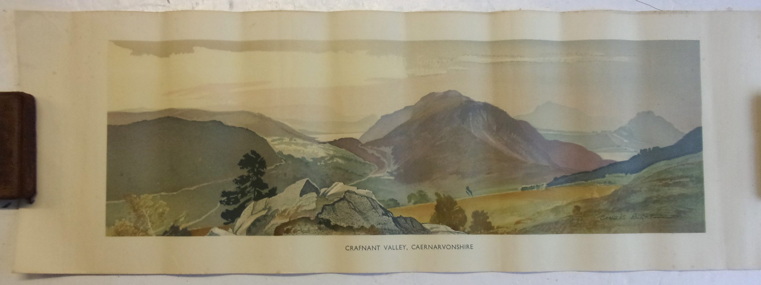 Unused Original Carriage Print "Crafnant Valley Caernavonshire" by Charles Knight.