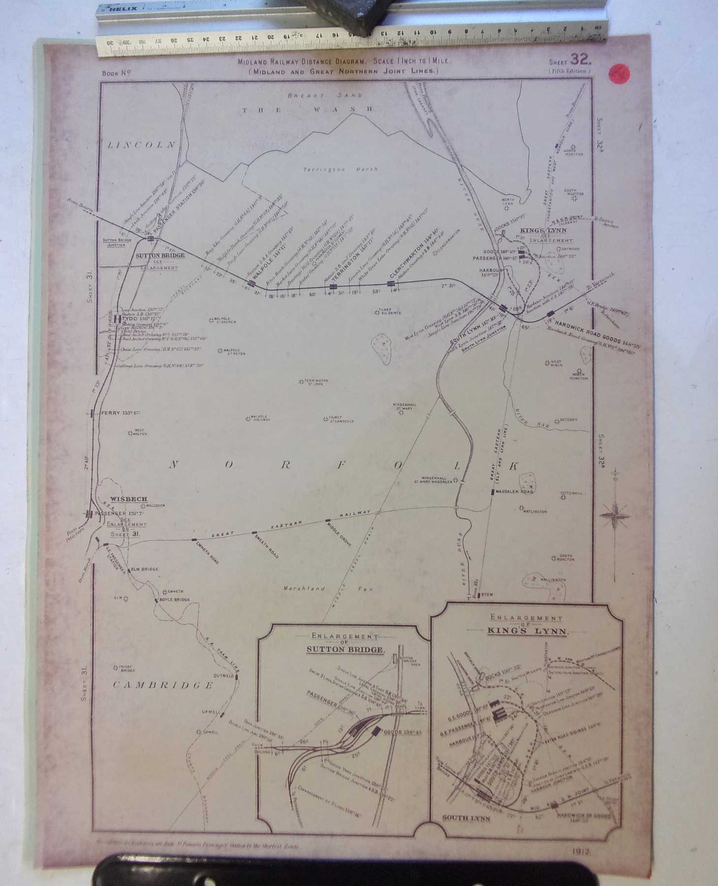 5 x Midland Railway Maps on paper. v.g.c. ( 5 x image to view)