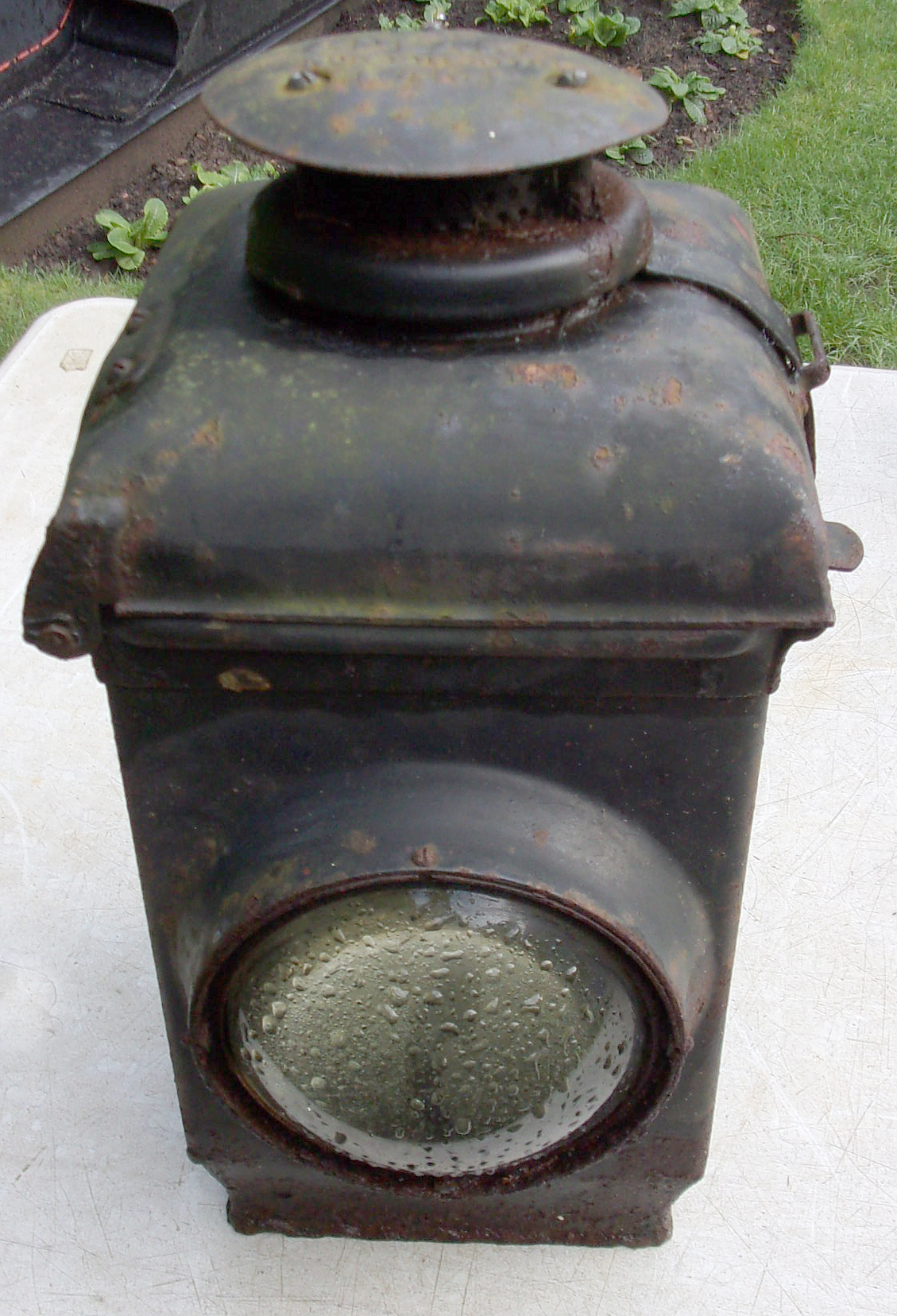 Adlake Crossing Gate Lamp, vessel absent.  Sound condition.