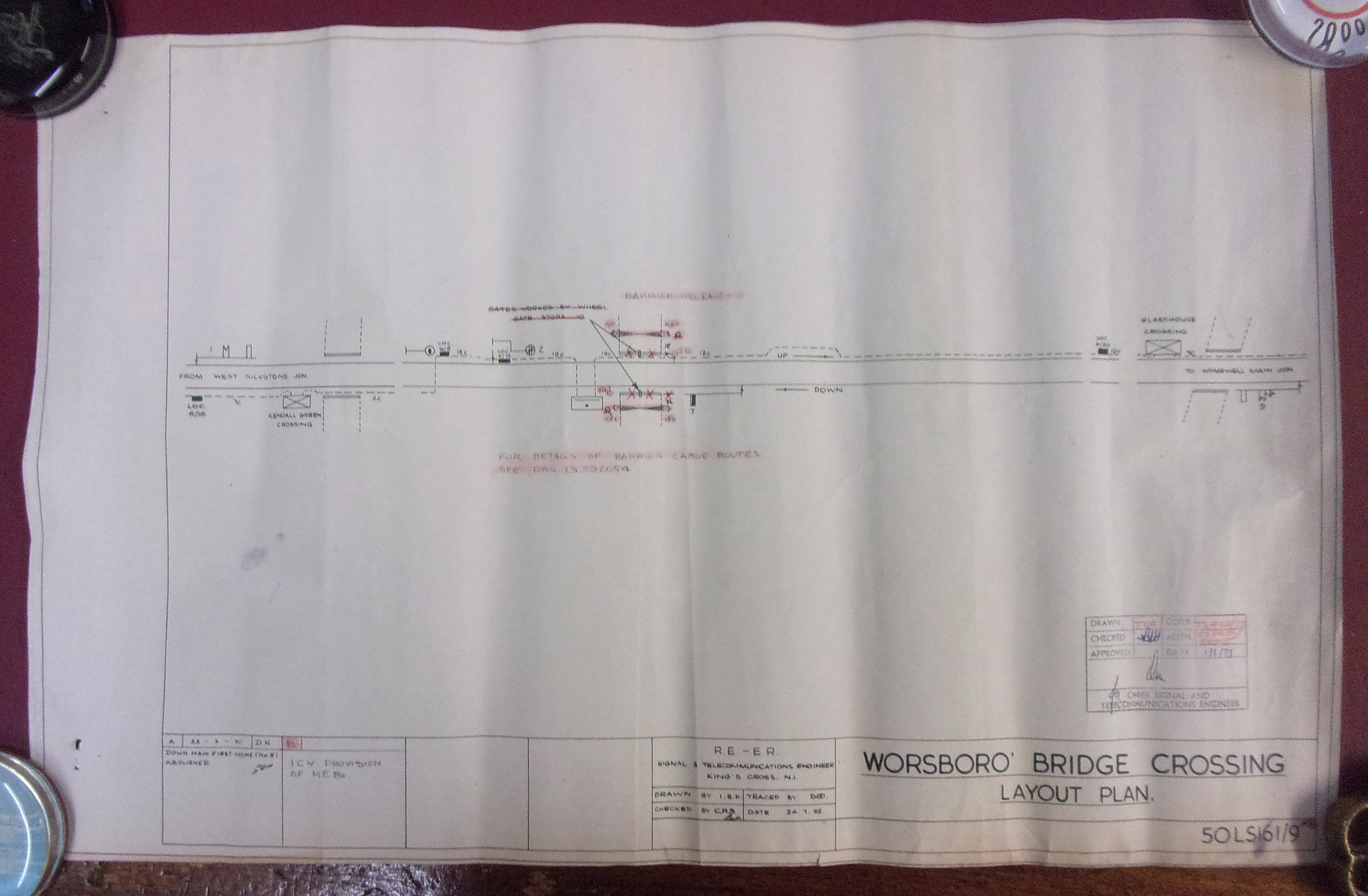 Paper Diagrams Worsborough Bridge Crossing 21" x 14", Manchester Victoria.  31" x 7"