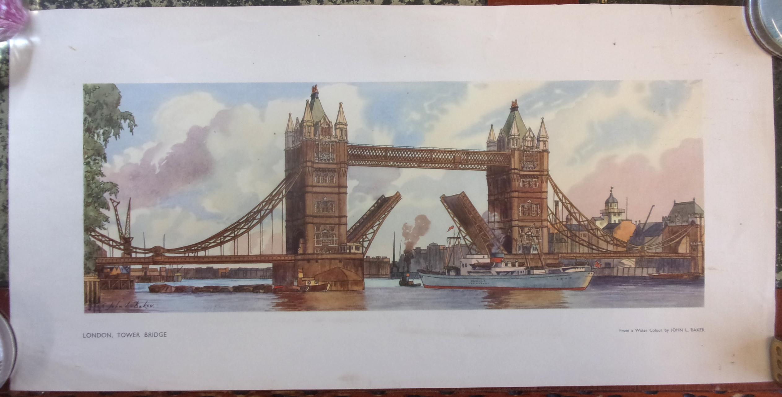 2 x unframed original carriage prints "LONDON TOWER BRIDGE" & WATERLOO BRIDGE".  Some staining.