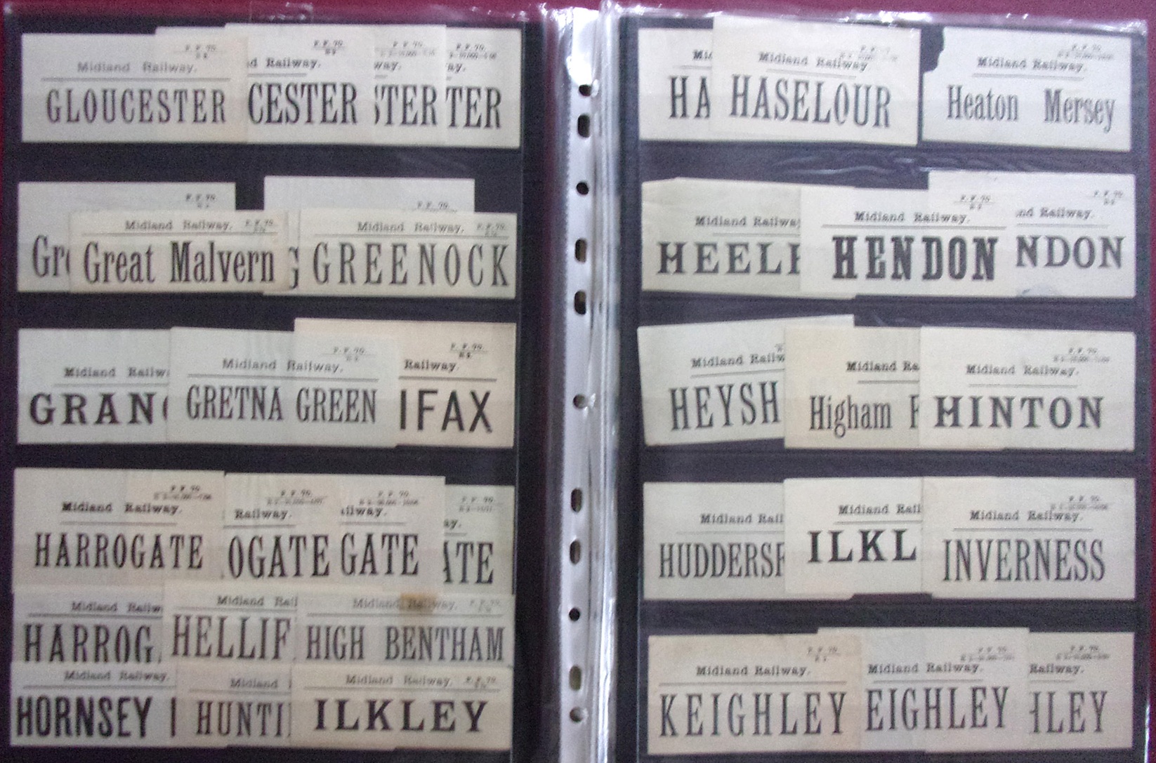 Large quantity of luggage labels.  18 x images.