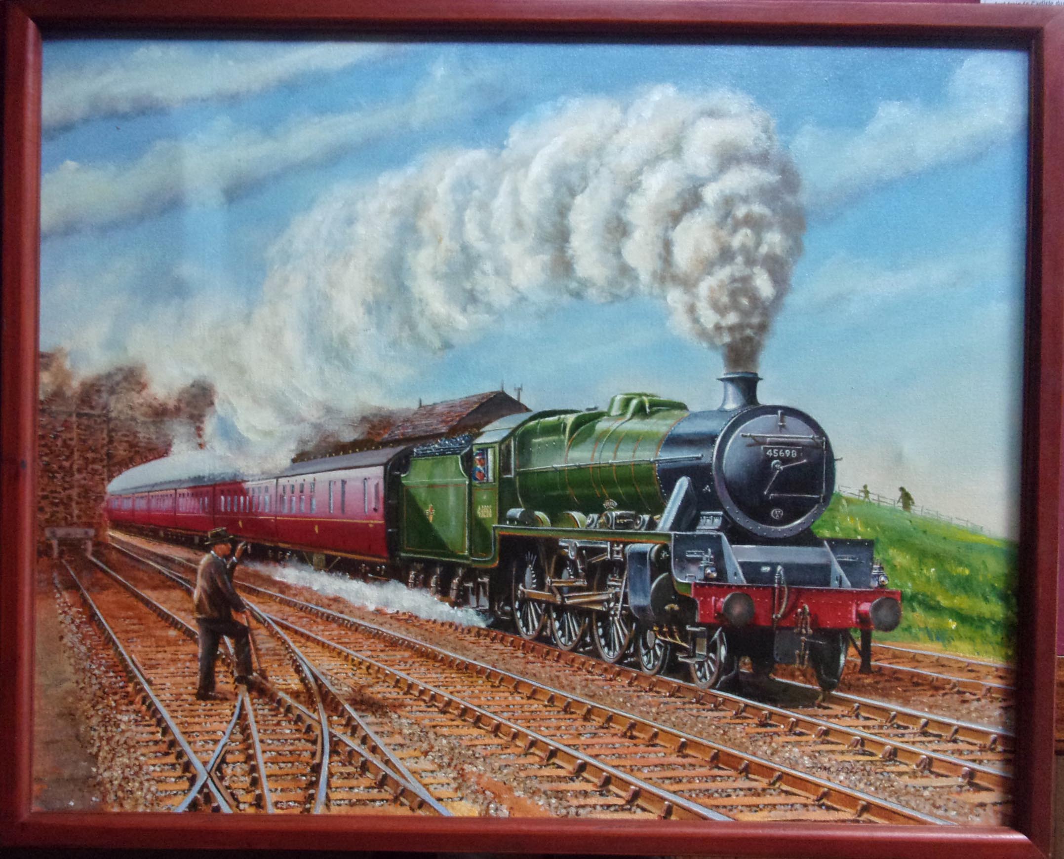 Original Artwork Jubilee 45698 "Mars" on board. 32" x 25" framed, with T9 30706, framed. Also 2 x Patriots, unframed. 3 x images. Both 22" x 16" by TE Holland.