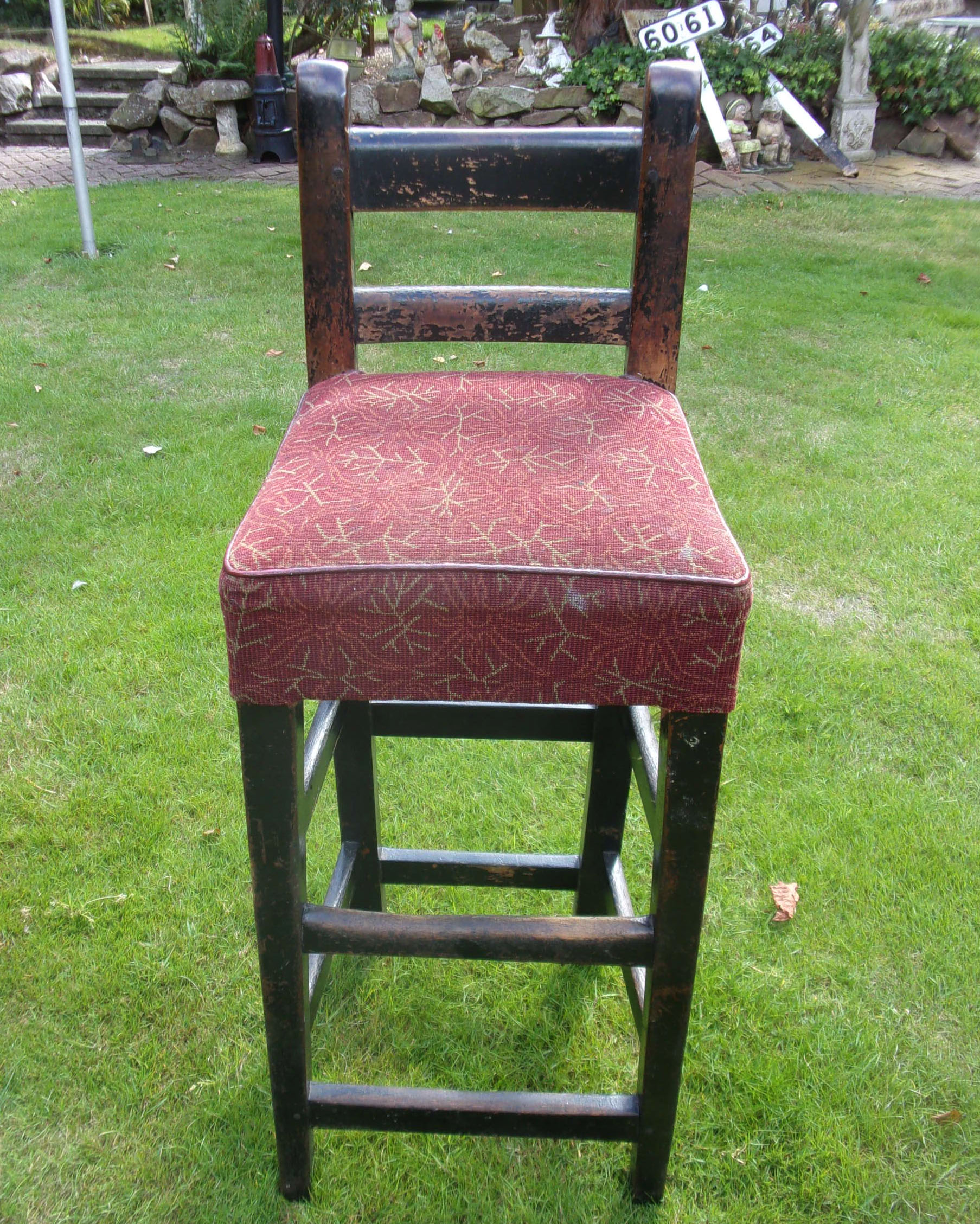 A pair of Booking Office High Chairs, one branded L&Y underneath, sound condition.