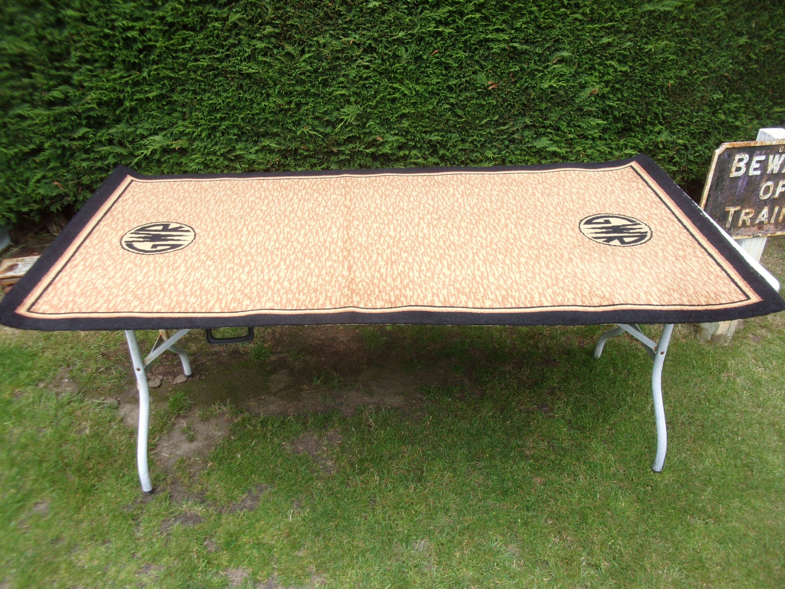 Later copy of a GWR Rug. In very good unused condition, woven approx 30 years ago. 70" x 36". Very good quality.