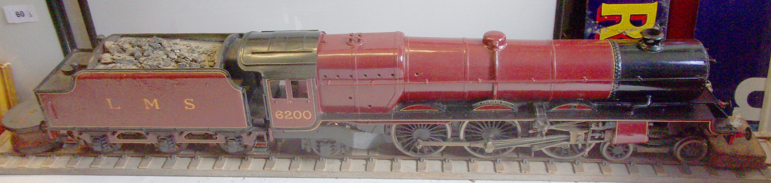 2 1/2" Gauge model of a Stanier Princes Royal Class Number 6200. The Princess Royal, electric powered, been a static display for 30 plus years. We think scratch built. Superb detail & quality.