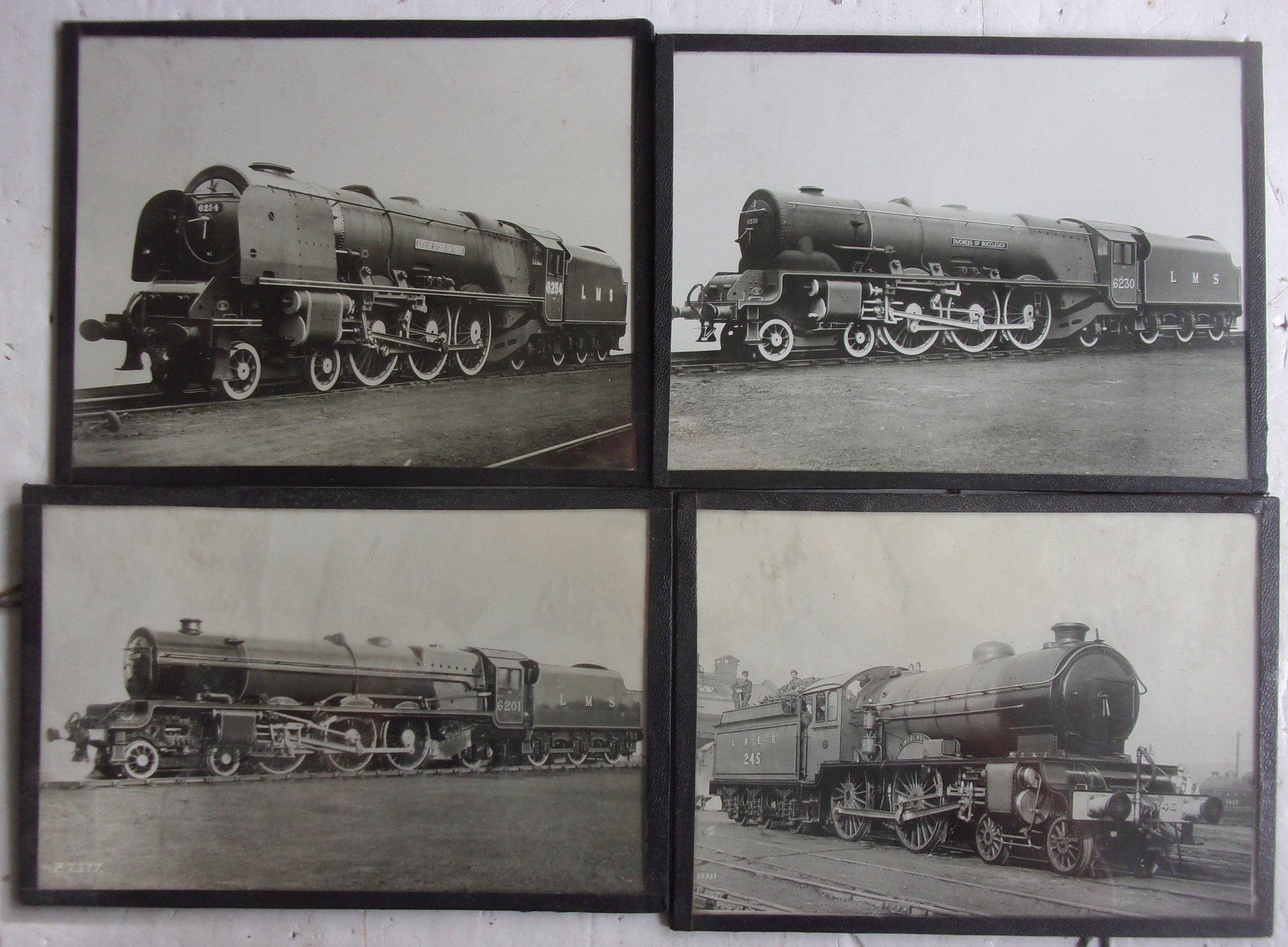 4 x b&w framed & glazed photo prints, presume work photos, 8" x 6". V.g.c.
